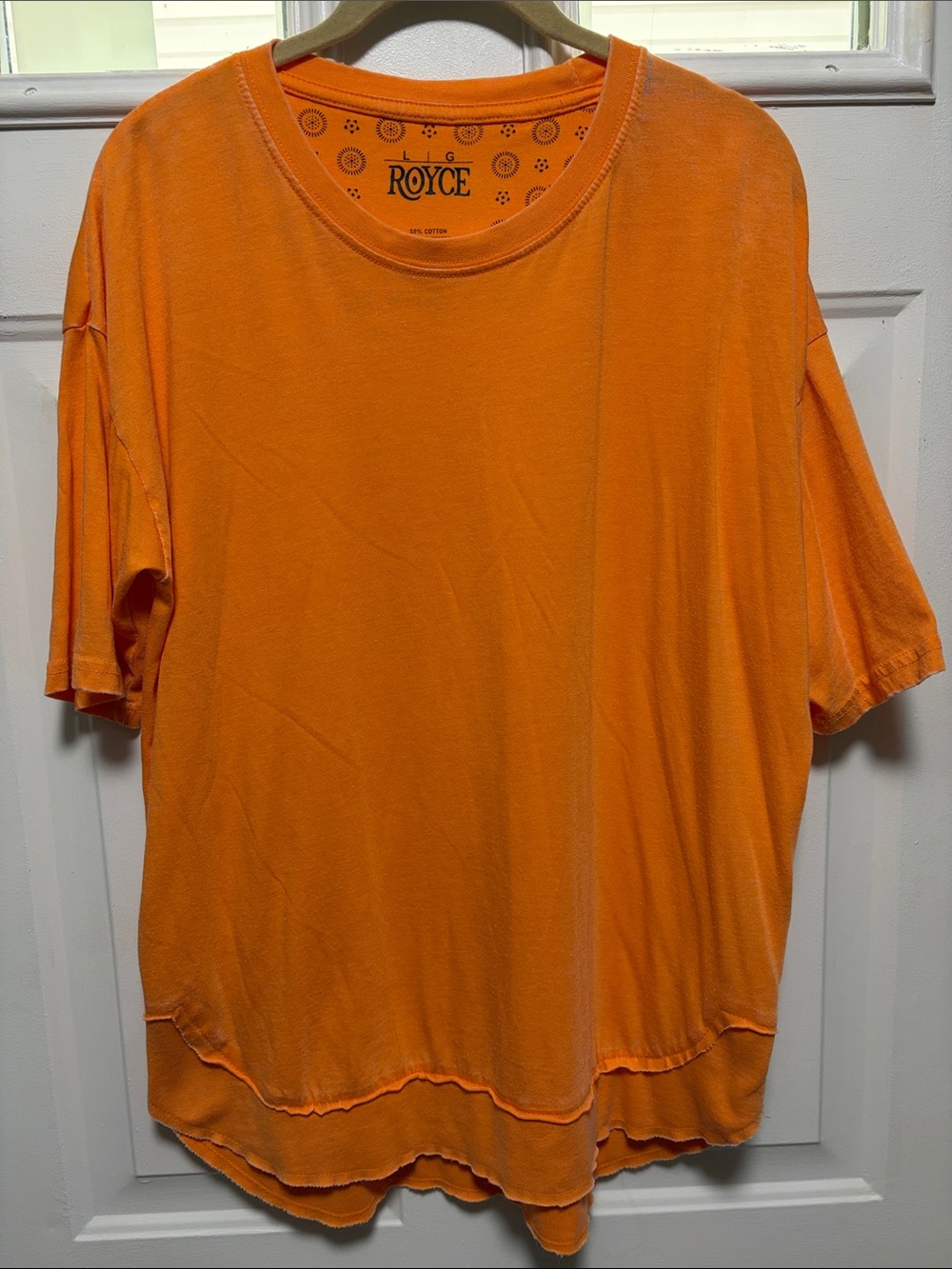 Royce Women's Bright Orange Short Sleeve Crewneck Tee